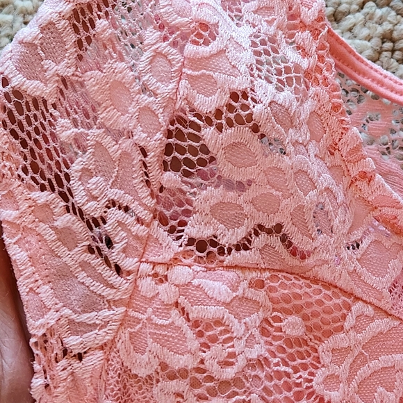 Just Kids Lace overlay dress Size 10 Color pink Made in the USA 🇺🇸 - Picture 8 of 8